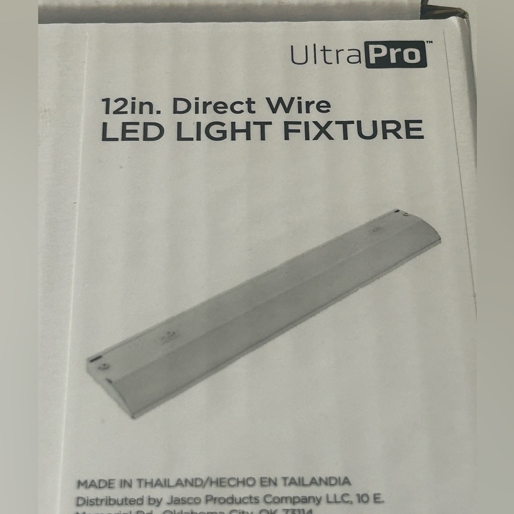 Jasco White LED Light Fixture 12 inch Direct Wire on/off switch - Picture 6 of 12